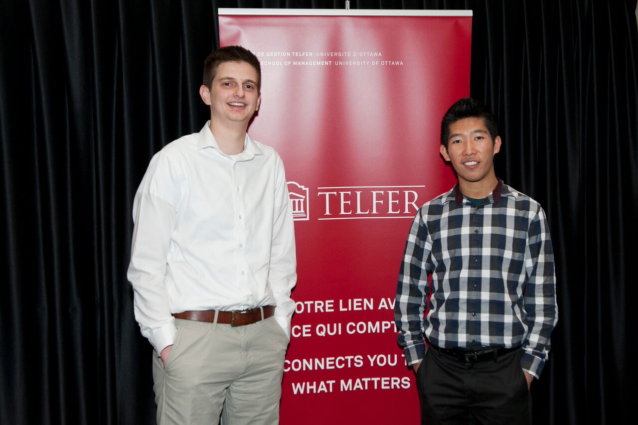 Winners from left to right: Zachary Baldelli and Wei Gao