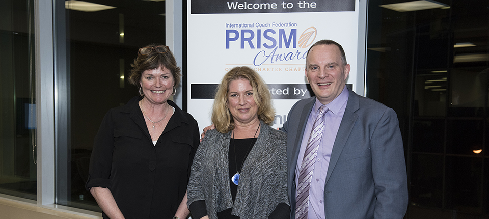 Comité organisateur de la cérémonie de remise de prix Prism – Jennifer MacLeod, Judy Mouland et Denis Lévesque