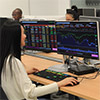 Student sitting at a computer